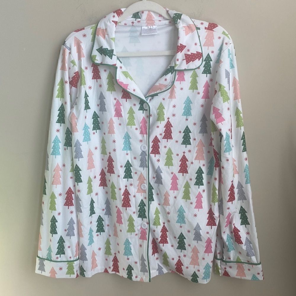 Sugar Bee Christmas Novelty Pajama Top L